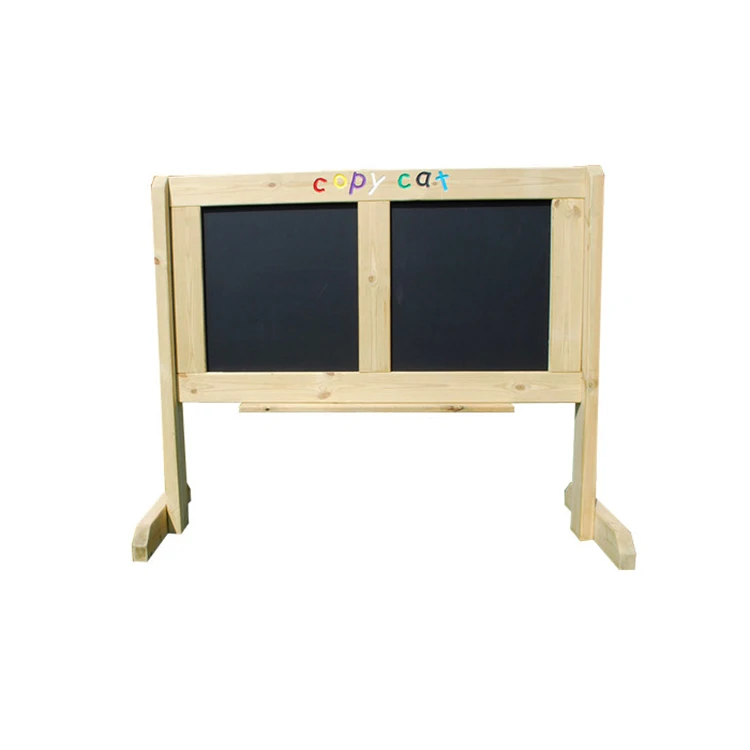 Educational children learning outdoor wooden blackboard montessori funiture