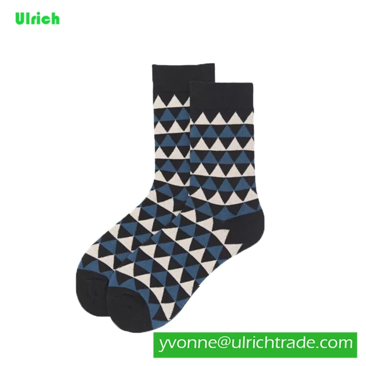 JY642 new geometric couples socks wholesale cotton socks for men women