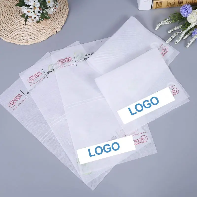 Custom universal disposable non woven airline taxi train car bus seat advertising headrest cover