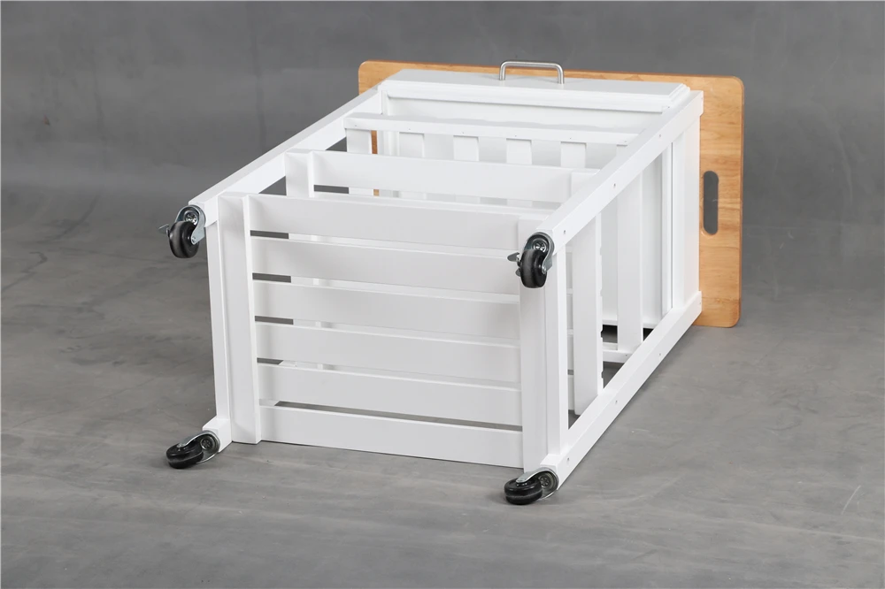
Factory direct pine wood fancy white kitchen island trolley with drawer 