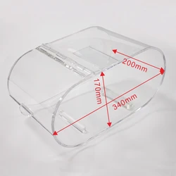 Custom sizes clear ellipse shape acrylic candy bins food cookie nuts containers display box with price tag slot wholesale