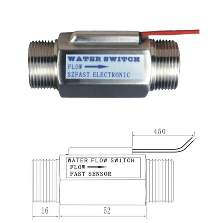  Differential pressure adjustable electrical control water flow switch for