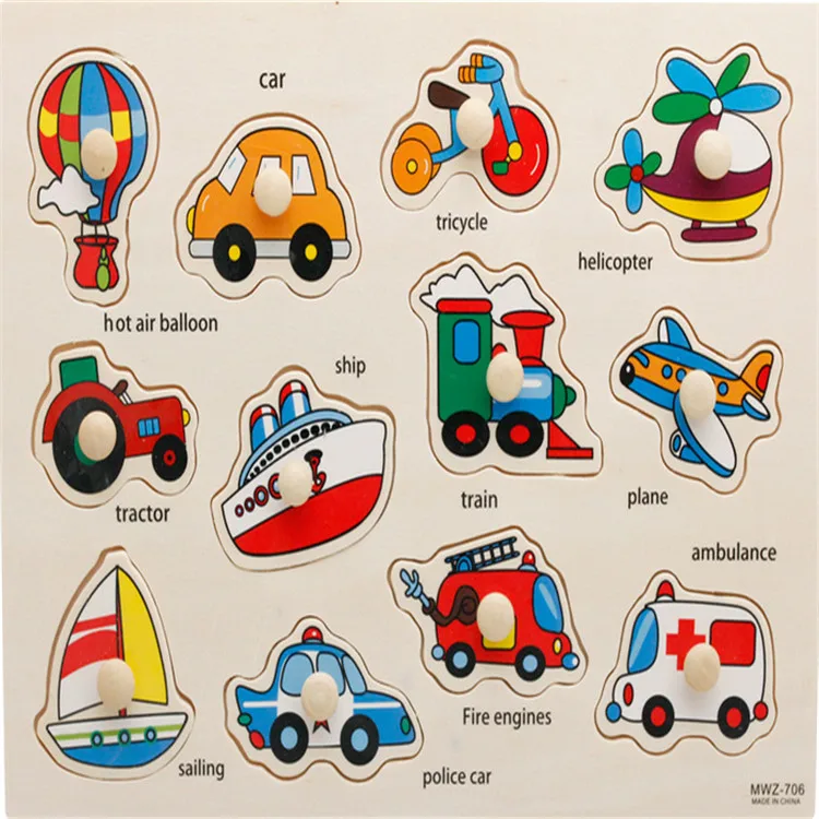 custom good quality brand Handmade capital fruit wooden peg puzzle