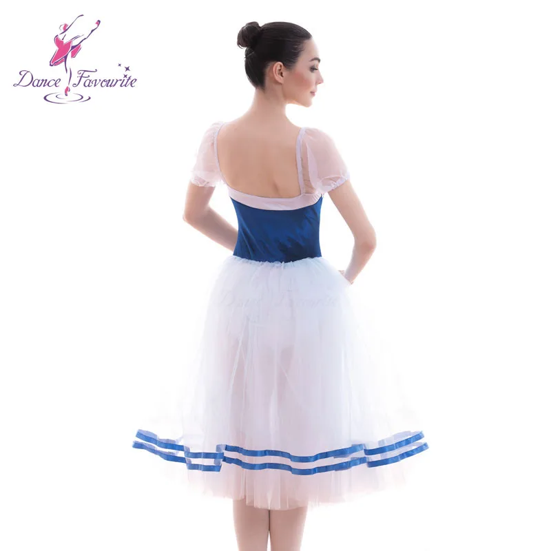 Short sleeve ballet tutu long dress for child and adult ballerina dance costume 18700