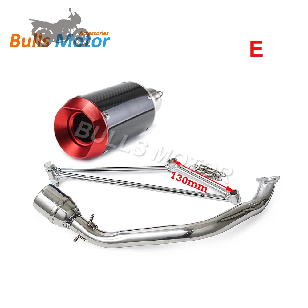 High performance scooter full exhaust system for GY6 125cc 150cc Yamahaes 100 China spare parts