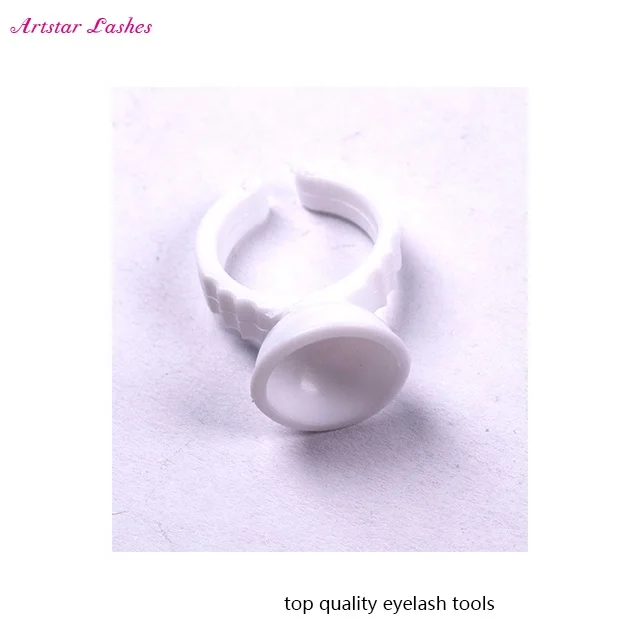 
2018 newest Disposable plastic adhesive holder eyelash extension glue ring 