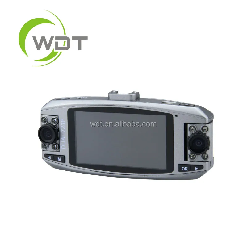 WDT Dual lens HD 1080P Dash Cam Car DVR 180 degree wide angle Dashboard Video Camera