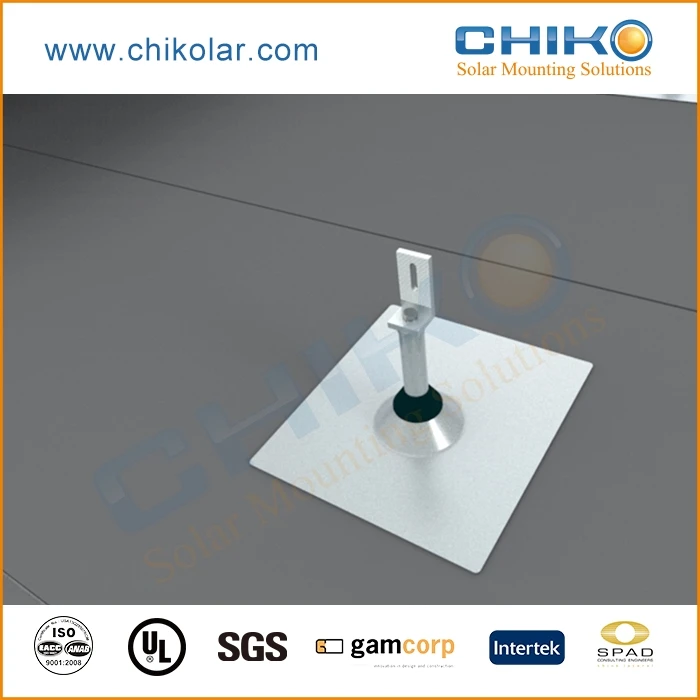 Quick fixed solar mounting support bracket on asphalt concrete roof