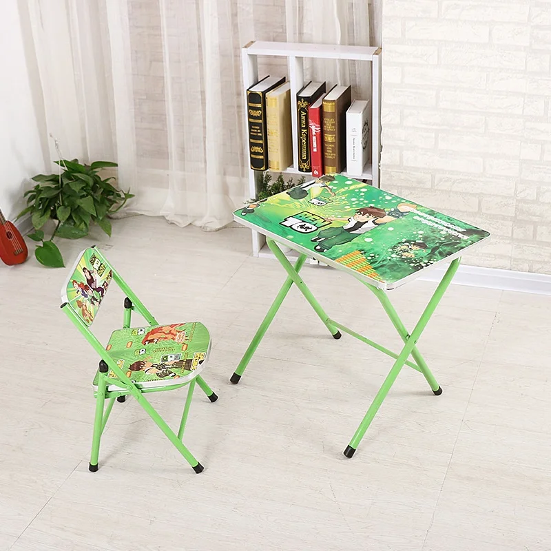 Детские стулья и складной стол для учебы, дешевая мебель, стол и стул