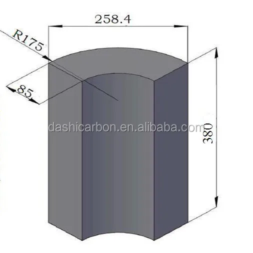 factory custom high density high purity graphite anode for rare earth production