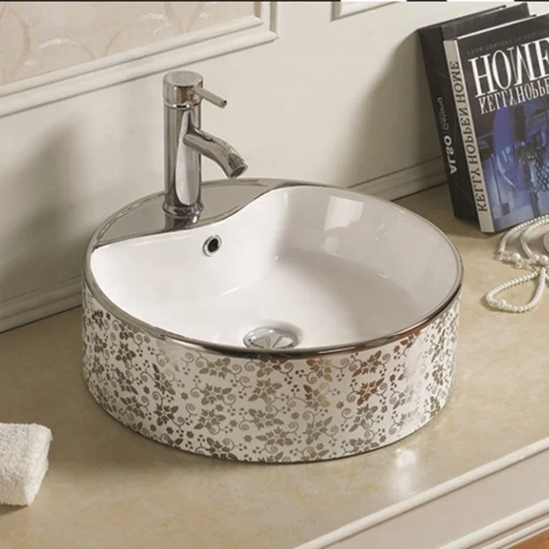DCBJ D3228 wholesale ceramic round face hand washing counter top basin lavabo sink