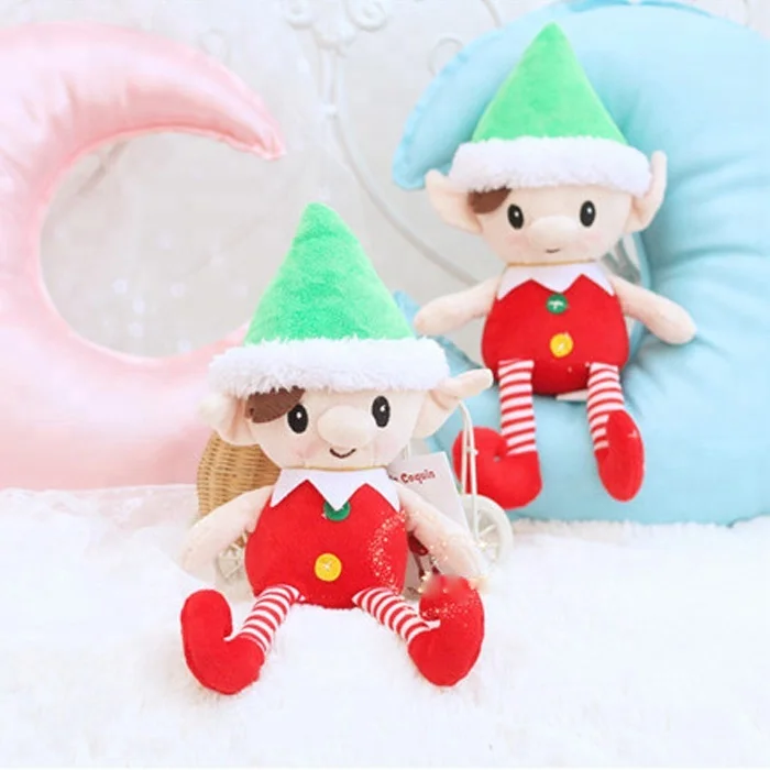 High Quality Soft Baby Plush Doll Stuffed Christmas Elf Promotional Gift Custom Plush Toys