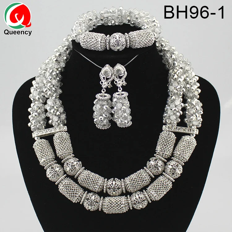Queency High Quality African Wholesale Coral Beads Bridal Jewelry Sets Wedding Indian