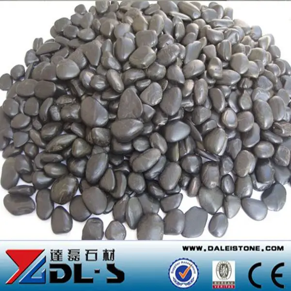 Natural Black Cobble Pebble Stone Polished Normal Grade Outside Garden Landscape Paving