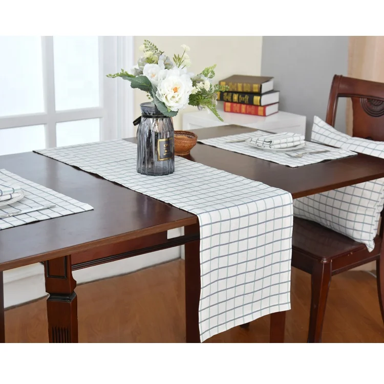 High Quality Damask Table Runner with tassel Jacquard Table Mats Runner Set Dinning Room Decoration Mexican Table Runner