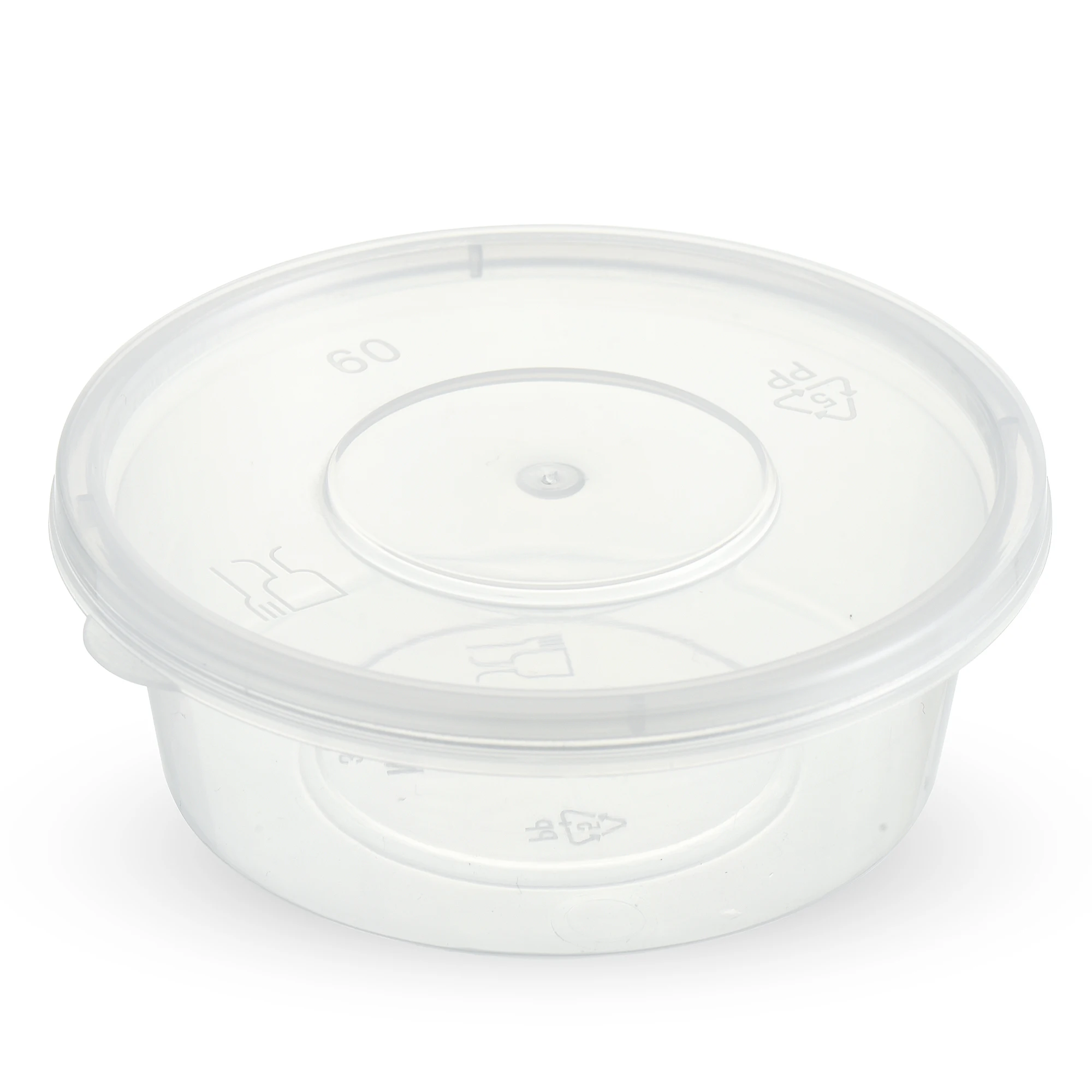 FREE SAMPLE  Clear plastic sauce cup 2oz disposable cup
