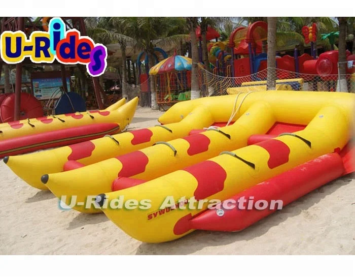 Outdoor 6-Seat Inflatable Fly Fish Boat Made of Durable 0.9mm PVC Material for Water Play Equipment