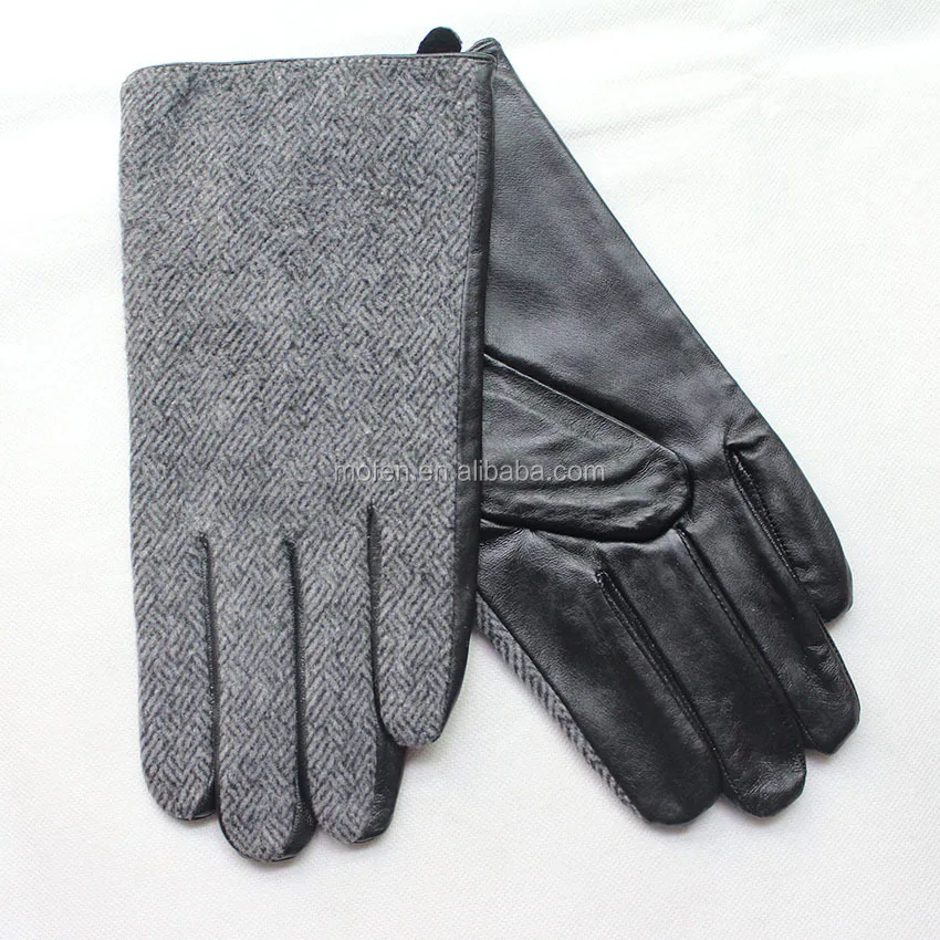 Кожа ладони и шерсть обратно мужские кашемировые перчатки