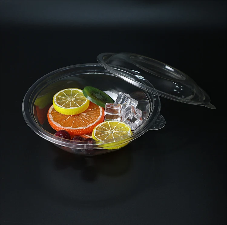 24oz Biodegradable and Compostable PLA Plastic Salad Bowl