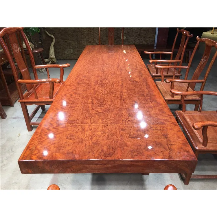 
Slabs Dining Tables Bubinga Long Solid Wood Table 