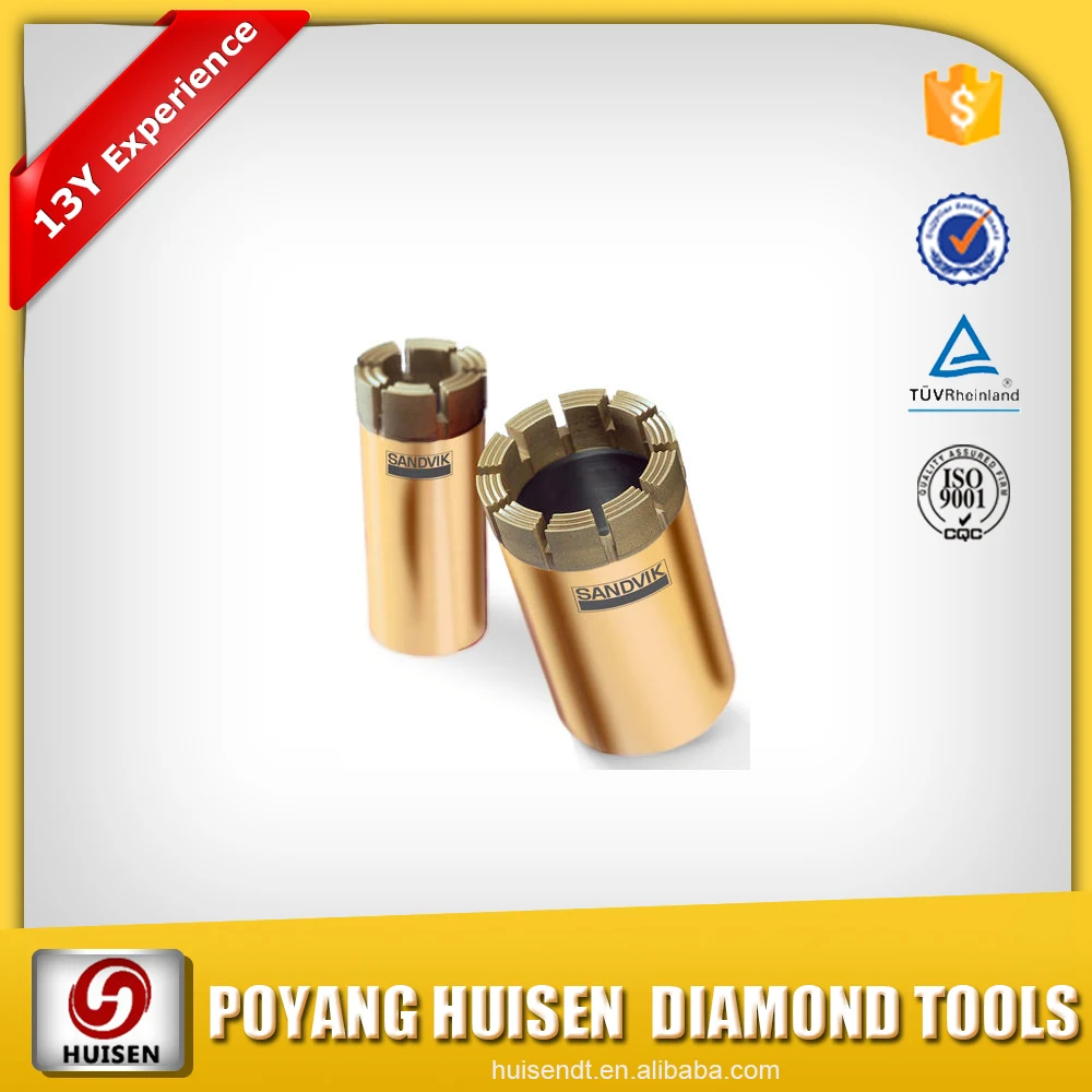 Fast drilling rock stone diamond single tube bit tools rock drill core bit 73/75mm