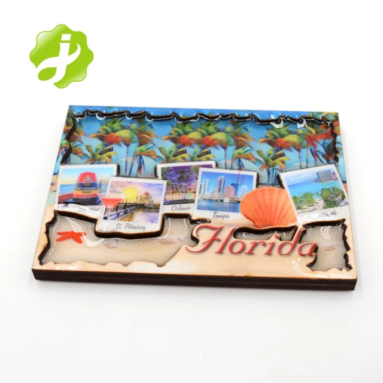 Florida Tourist Cities Souvenir 3D Custom Fridge Magnets