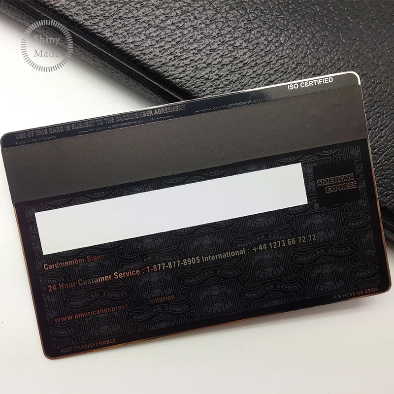 Black color metal plate etched matt metal stainless steel business card with luxury custom texture