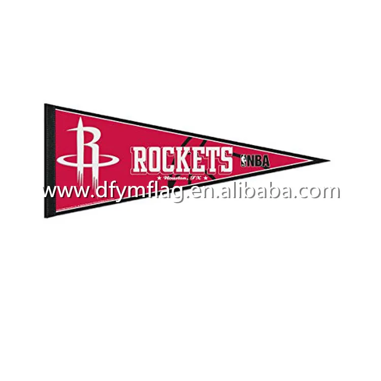 
Custom NBA Houston Rockets Carded Classic Pennant by Novelty Flag 