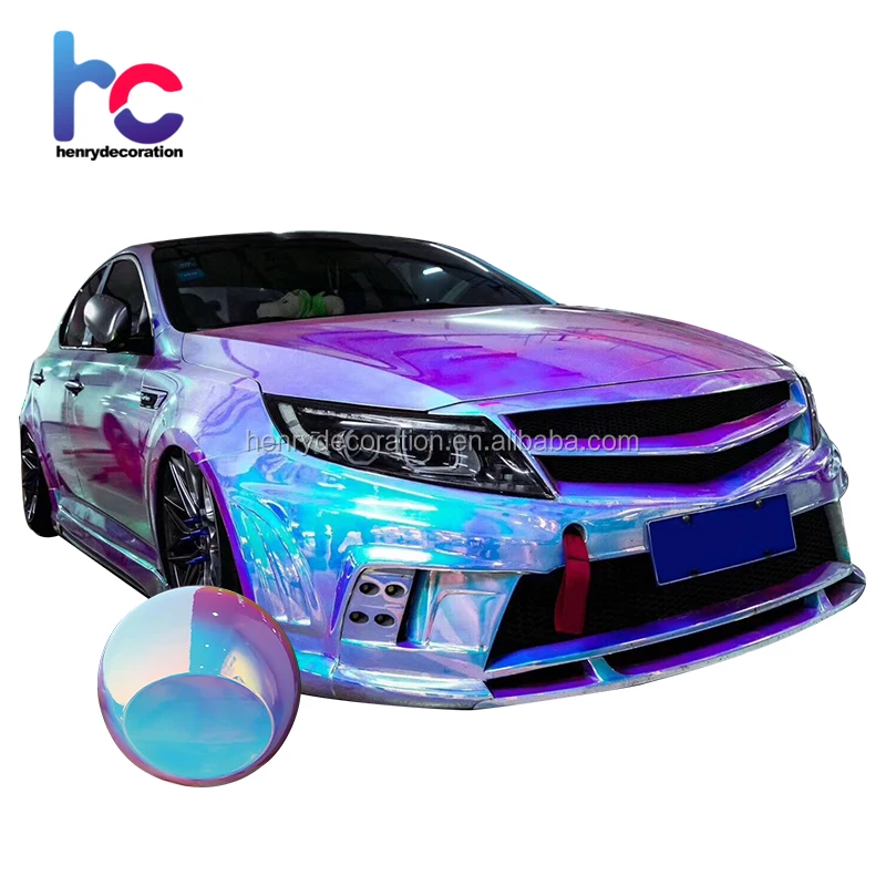 High Reflective 1.38*20m Holographic Rainbow Film Laser Chrome Car Wrapping Foil Vinyl