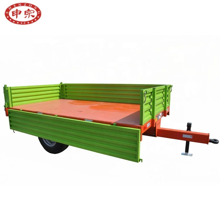 
4 ton 900-16 wide tire single axle rear dump farm trailer 