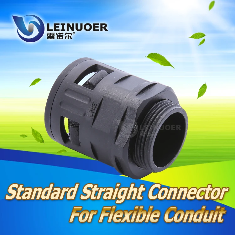 Китай производитель пластмассовый материал стандартный прямой разъем для гибкого трубопровода