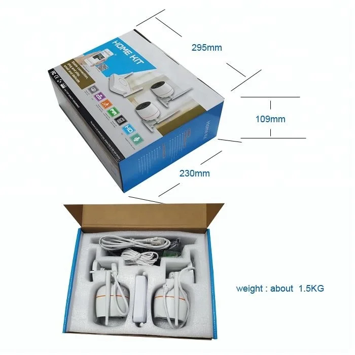Новая беспроводная IP-камера «сделай сам», 2 канала, 1080P, домашний комплект, 2 канала, система Wi-Fi с пассивным ИК-датчиком и мини-видеорегистратором