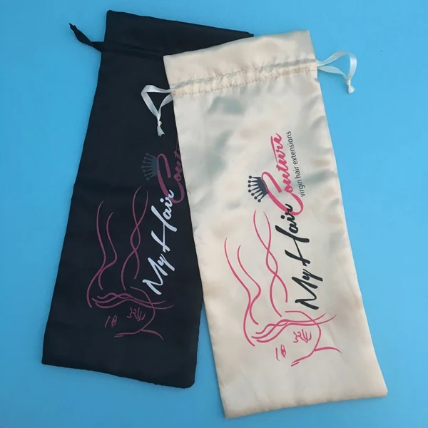 Wholesale Factory Custom Packaging 3 bundles Hair Satin Bag