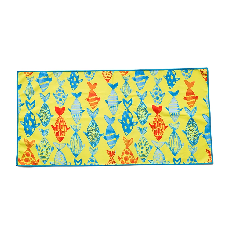 2019 new product Custom printed microfiber sports beach towel