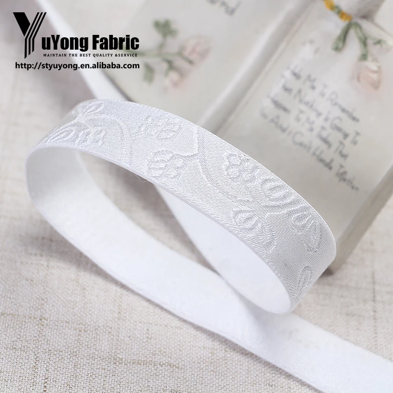 Custom Embroidered Jacquard Elastic Nylon Webbing Belt Custom Size Strap
