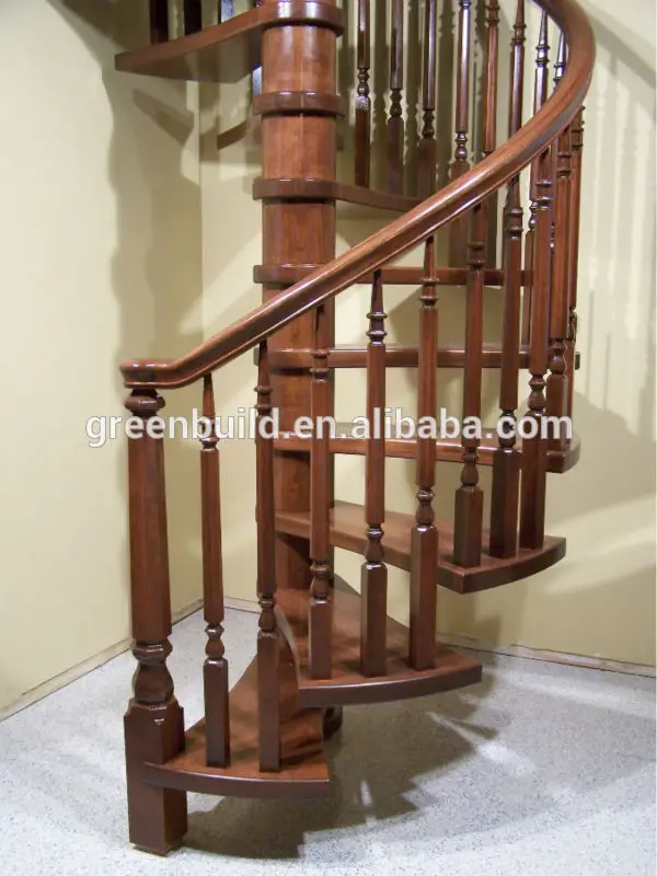 indoor spiral oak solid wood stairs prices