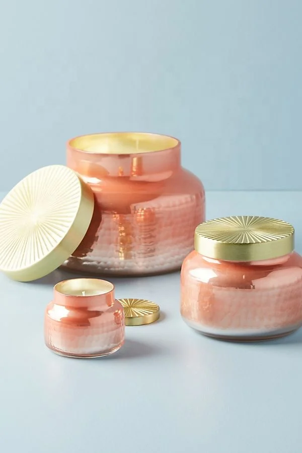 Candle Jar Metal Lid Bulk Wax Scented Candle for Air Freshener Scented Glass Home Decoration Aromatherapy Pillar