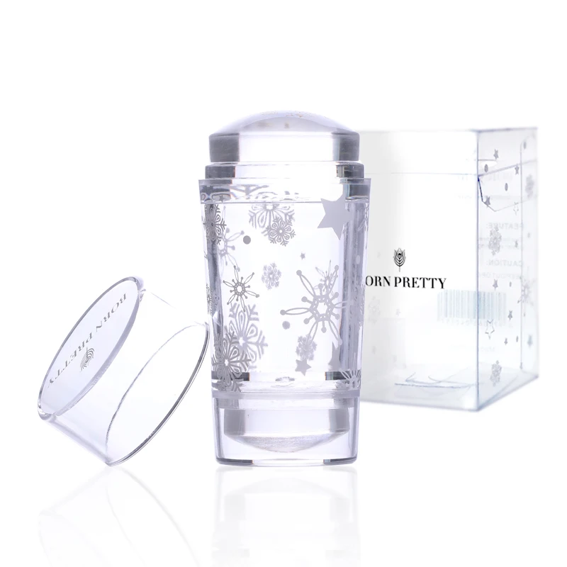 BORN PRETTY French Nail Stamper Set Limited Edition Christmas Double Head Nail Silicone Stamper with Scraper