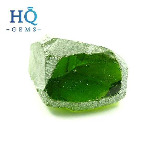 Synthetic nanosital gemstone rough peridot green 172# raw