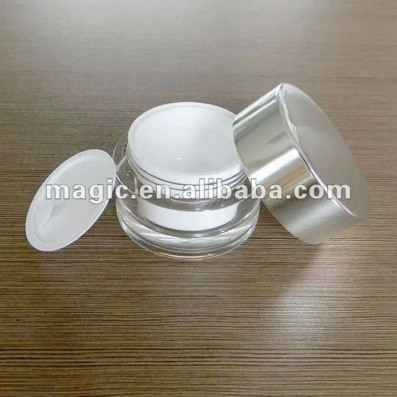 15g 30g 50g Double Wall Luxury  Plastic Container Cosmetic Cream Jar