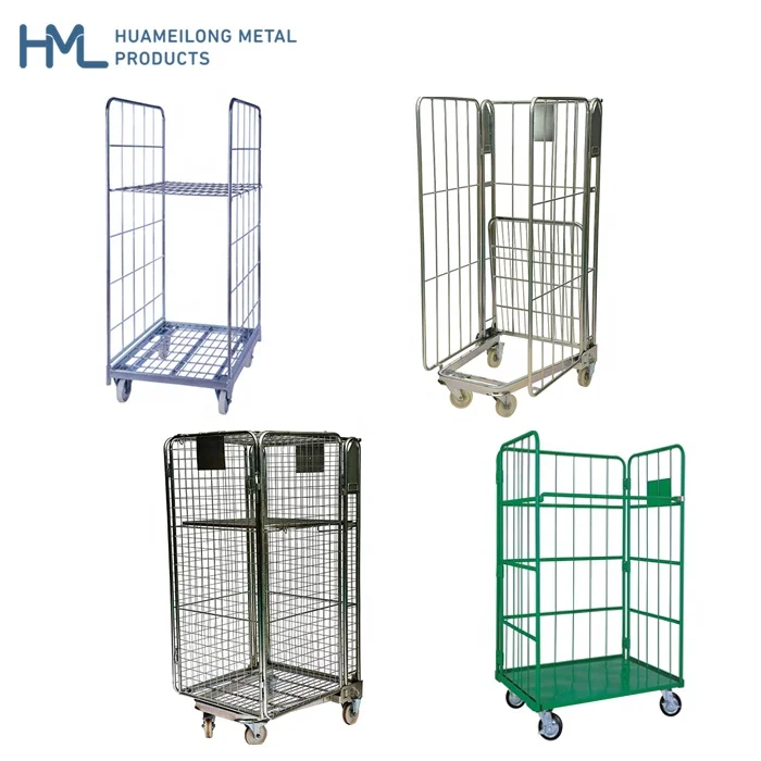 3-стороннее освещение промышленные колеса тяжелый Регулируемая подставка для перевозки грузов складной логистический склад тележка