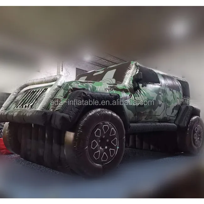 Гигантская камуфляжная модель автомобиля длиной 5 м надувной джип для мероприятий автомобиль рекламы ST1341