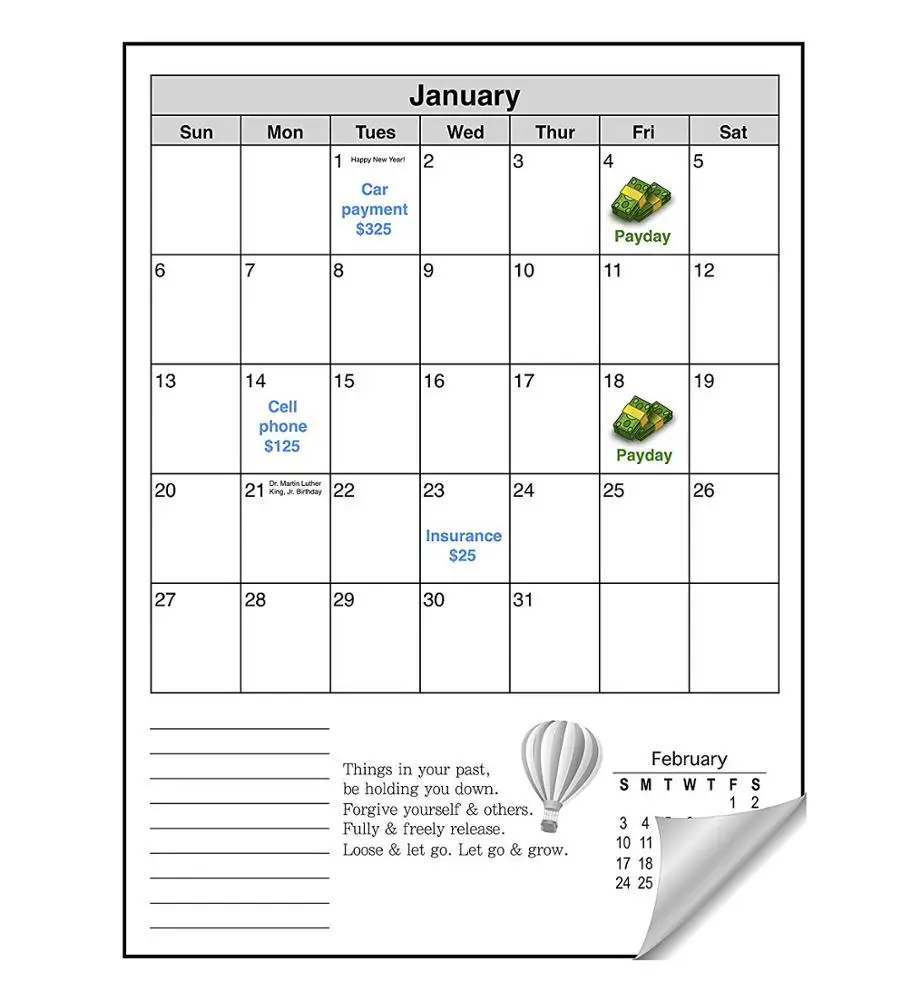 Customized Yearly Budget Planner Organizer Notebook