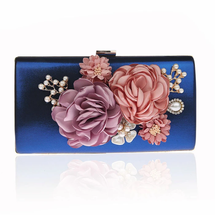 Новая модная элегантная белая вечерняя женская сумка-клатч с красивыми цветами