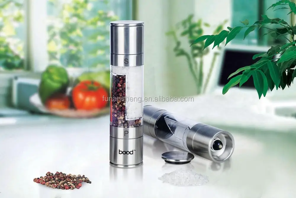 
2 in 1 Manual Salt & Pepper Mill/ Stainless Steel Salt & Pepper Grinder/Amazon Hot Sale 
