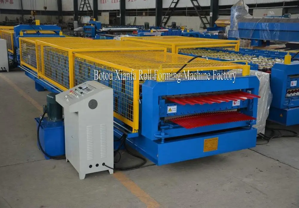 Double Layer Color Steel Trapezoidal IBR Roof panel Roll Forming Machine/ hot sale in malaysia cold roll forming machinery