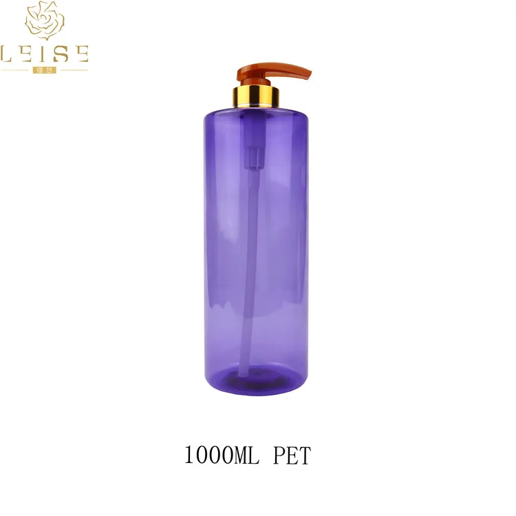 Custom cosmetic 300ml 400ml recycling plastic pet bottle 1000ml 1L 250ml rectangle matte black pet plastic shampoo lotion bottle