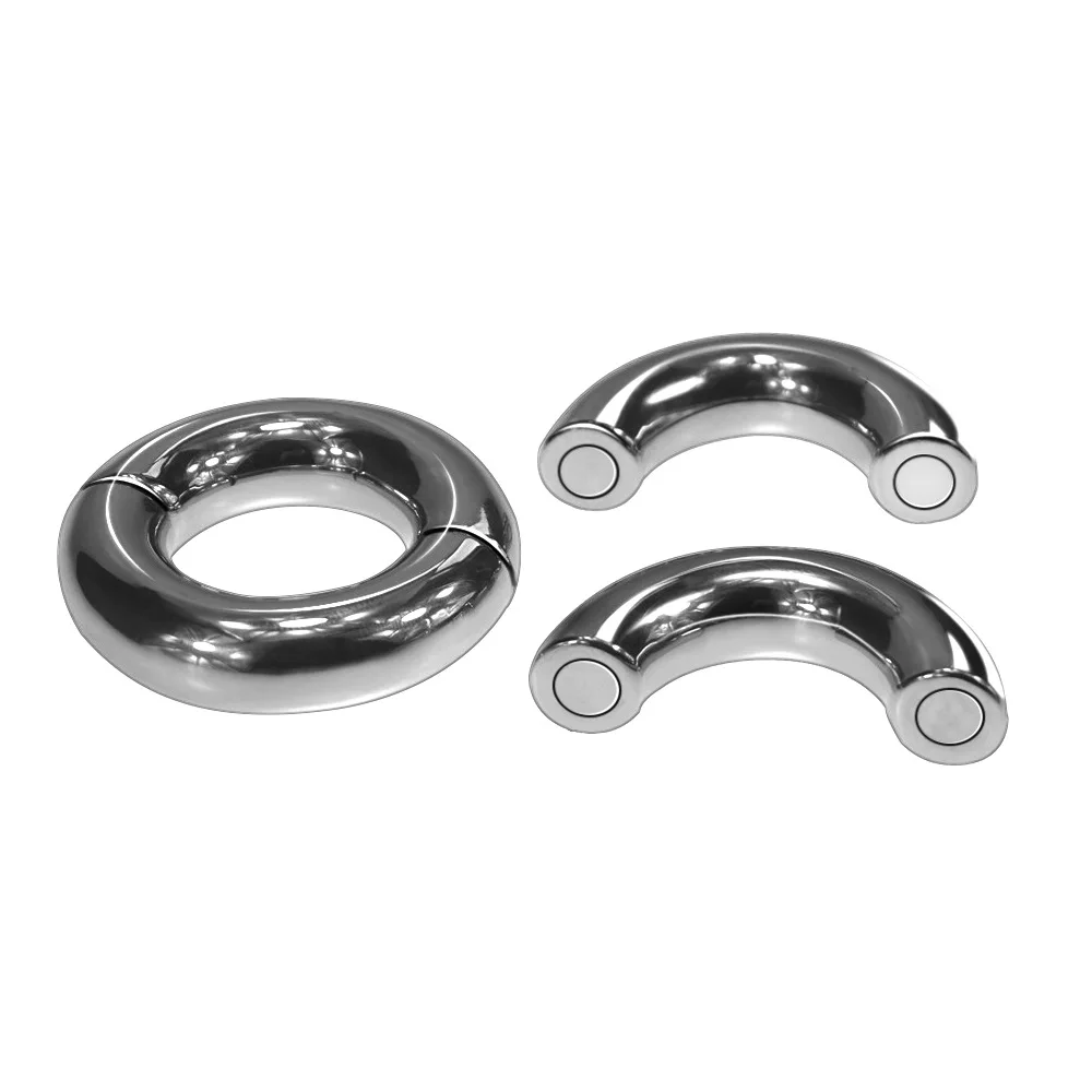 stainless steel scrotum bondage stretcher magnet pendant penis ring for men health care