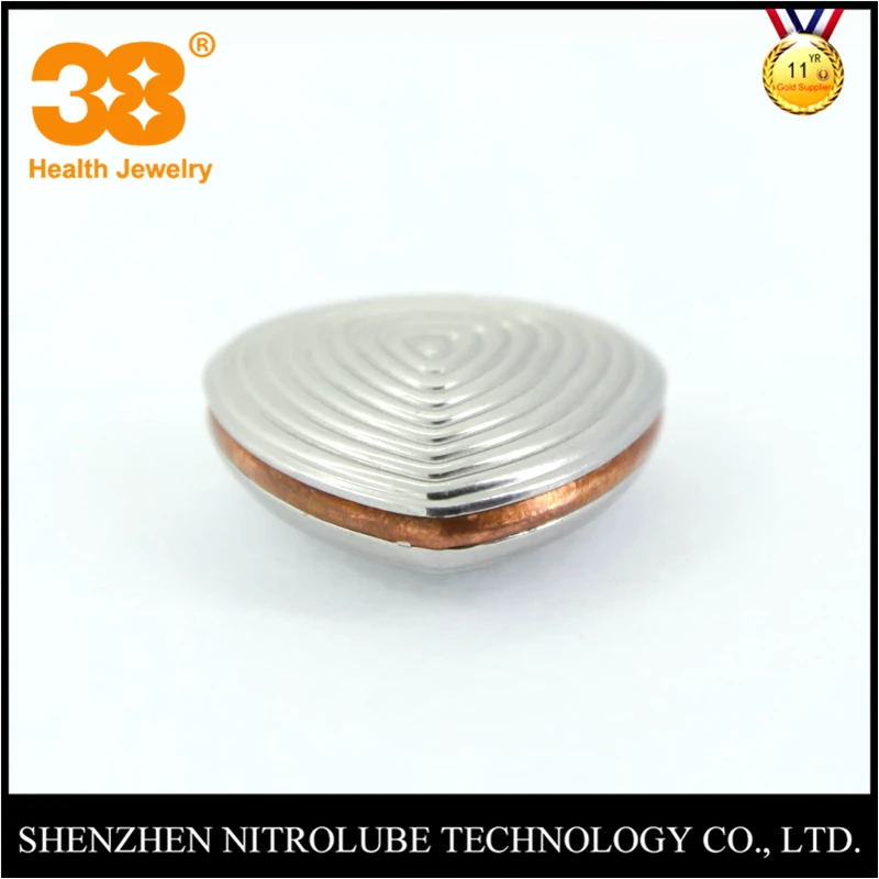 Nitrolube health triangle stainless steel 4000 gauss magnetic nano bio scalar energy heart pendant