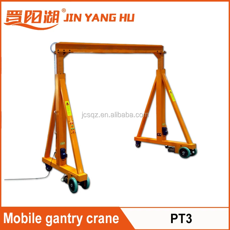 used single girder outdoor rubber tyre 1ton 3ton 5ton 10 ton mobile gantry crane